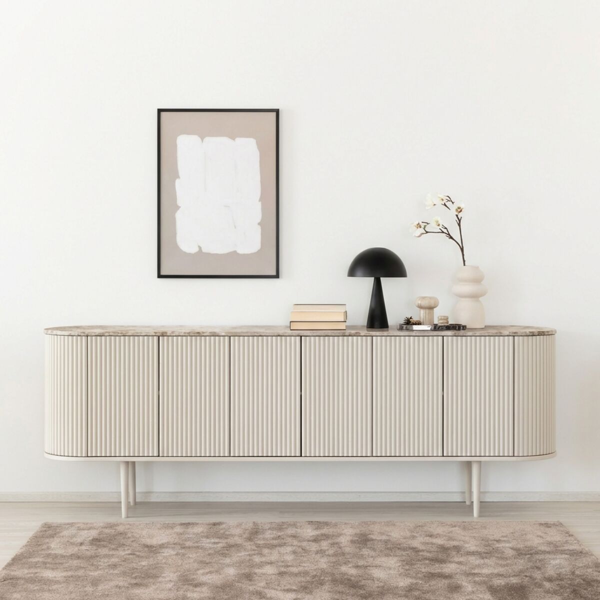 Taimi senkki 209x41x75 cm marmori matta latte/greige